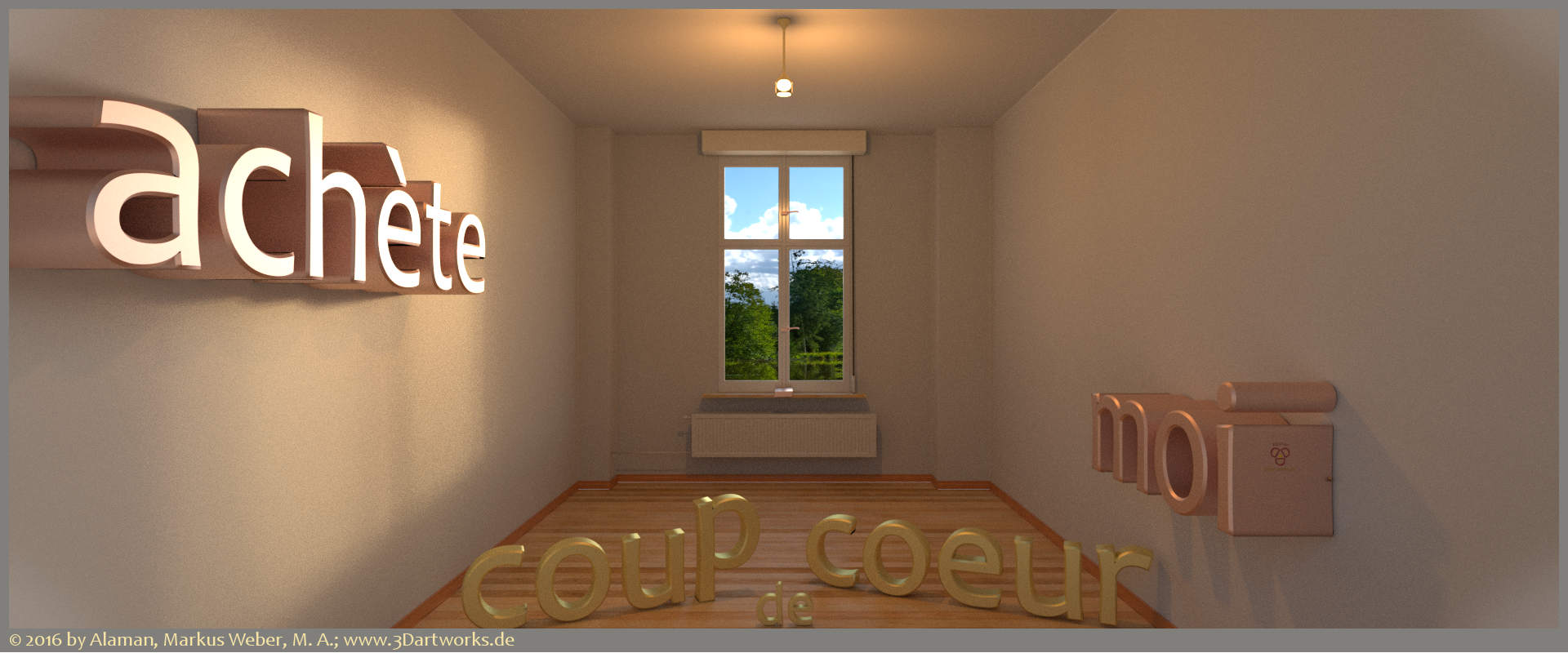 Interior design: narrow bright room Interior design: narrow bright room