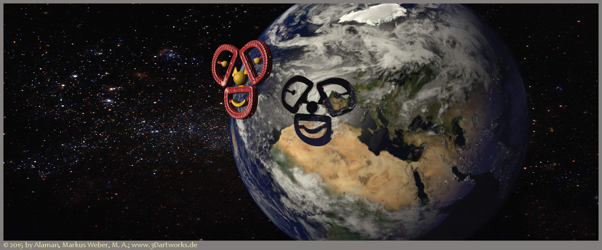 Product visualization: earth and Alaman 3D Artworks spaceship Product visualization: earth and Alaman 3D Artworks spaceship