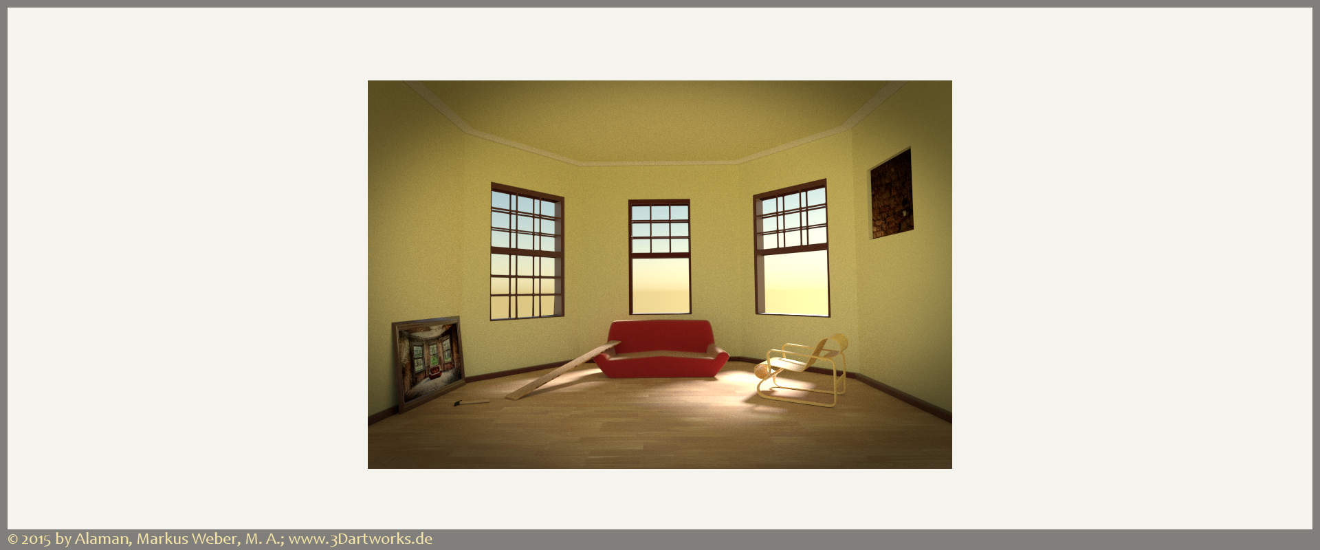 Work in progress at Alaman 3D Artworks: architectural visualization, the renovation is not finished yet.